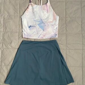 Old Navy Active swirl crop top and skort set